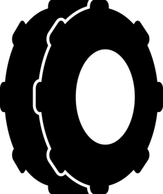 Cogwheel Options Simple Line Art Svg, Free Vectors File